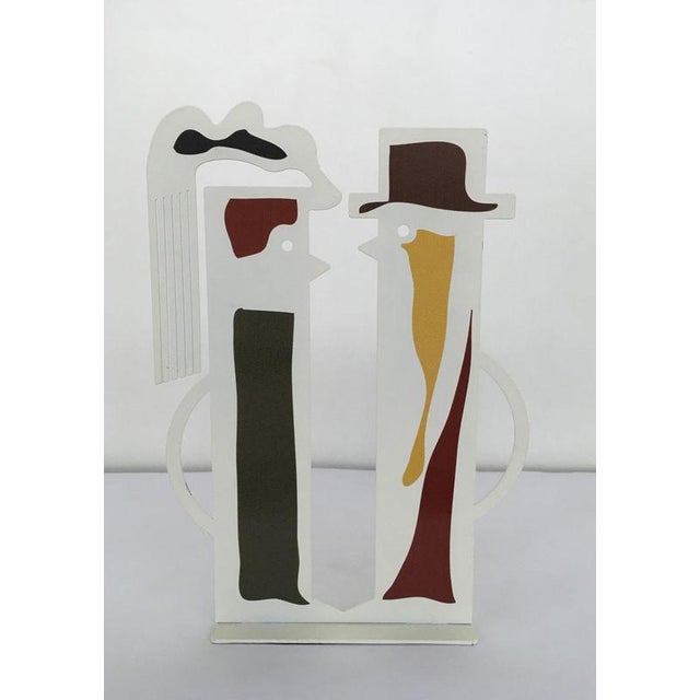 White Painted Metal Sculpture by Riccardo Dalisi, Italy, 1980s For Sale - Image 3 of 18