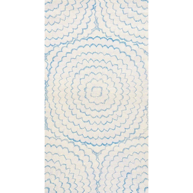 2020s Schumacher X Celerie Kemble Feather Bloom Sisal Wallpaper in Wisteria For Sale - Image 5 of 5