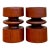 Vintage Mid-Century Modern Wood Candle Holders - A Pair For Sale