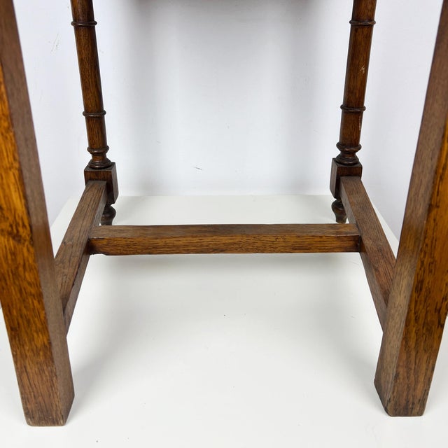 Henry II Oak Chair with Cane Seat, Rattan Carved Wood Side Chair For Sale - Image 10 of 11
