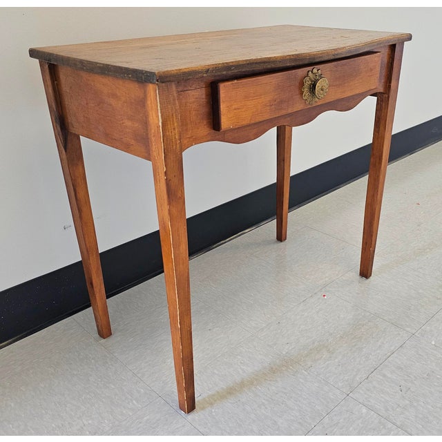 Early American Style Oak Single Drawer Sofa Table, Circa 1920s For Sale In Washington DC - Image 6 of 7
