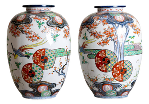 Pair of large Imari Porcelain Vases, Japan, Late 19th 20th Century