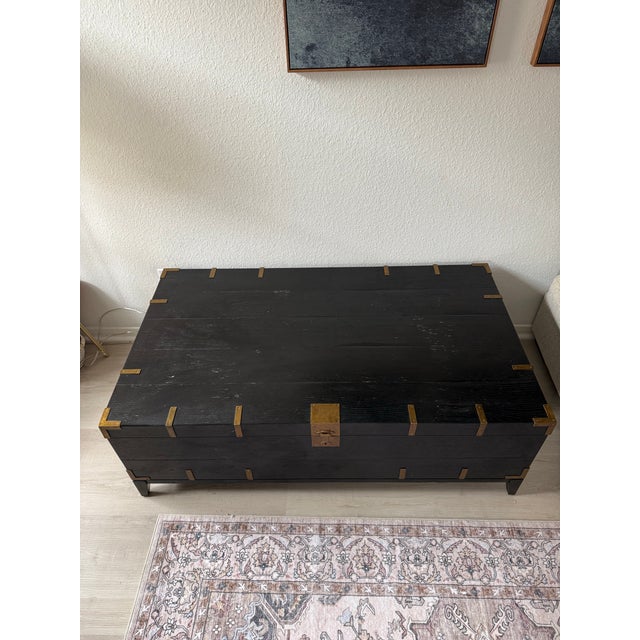 Restoration Hardware Cayden Campaign Trunk Coffee Table For Sale In Houston - Image 6 of 9