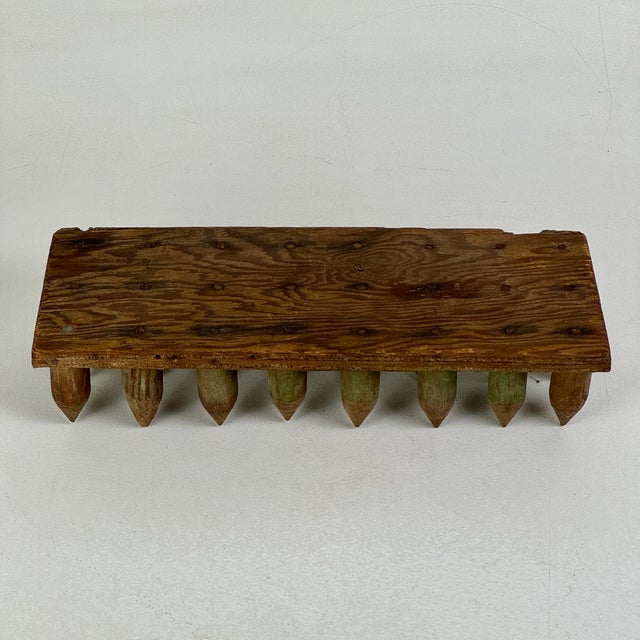 Antique 24 Count Wooden Multi Seed Tray Dibber (Seed Piercer) For Sale In New York - Image 6 of 6