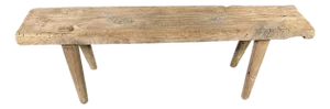 Andrianna Shamaris Wabi Sabi Teak Wood Bench