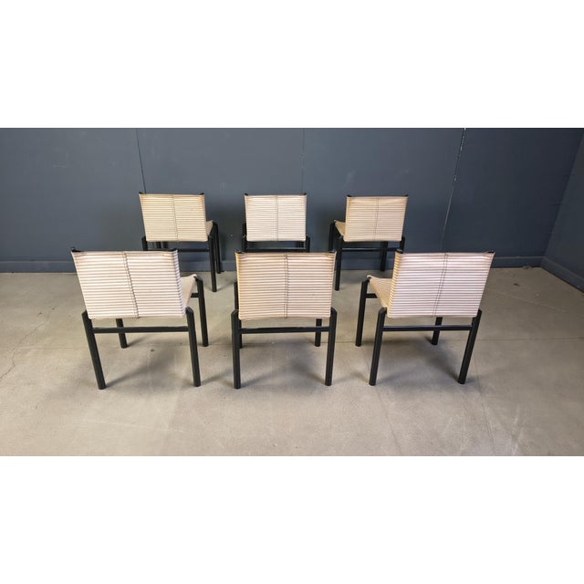 1980s Mastro Dining Chairs by Afra & Tobia Scarpa for Molteni, 1980s, Set of 6 For Sale - Image 5 of 18