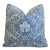 Textile French Designer Blue & White Floral Botanical Feather/Down Pillow For Sale - Image 7 of 9