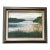 1970’s Original Abstract Moody Landscape Painting Vintage Wood Frame For Sale