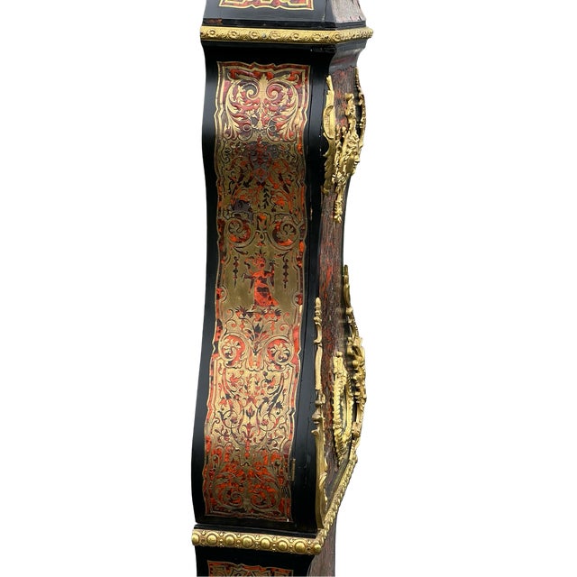 Antique French Napoleonic Boulle Marquetry Longcase Clock C. 1800 For Sale In Boston - Image 6 of 12