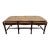 Antiqued Rush Three Seat Bench With Kilim Style Cushion For Sale