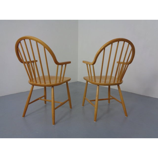 Tan Oak Armchairs by Erik Ole Jørgensen for Tarm Stole Møbelfabrik, Denmark, 1960s, Set of 2 For Sale - Image 8 of 17