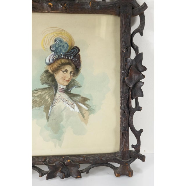 19th Century German or Austrian Black Forest Adirondack Picture Frame For Sale - Image 4 of 12