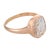 Vintage Gia 2.26 Carat Diamond 10k Rose Gold Bezel Ring, Size 7.25 For Sale - Image 4 of 5
