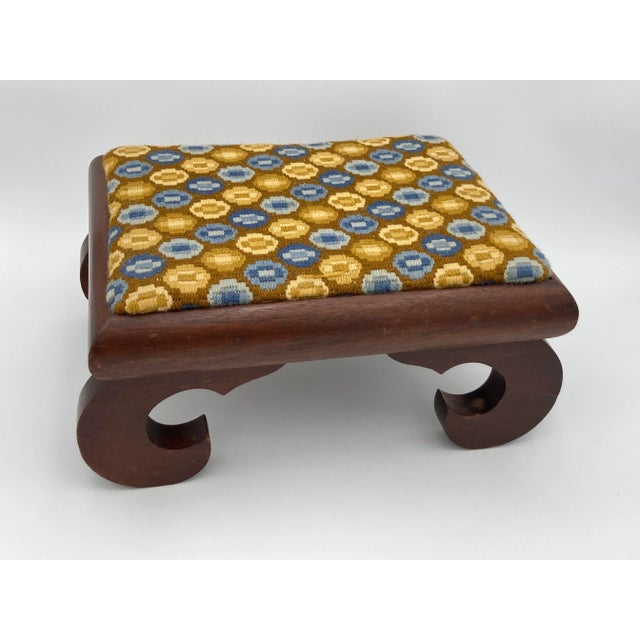 19th Century American Empire Mahogany Upholstered Footstool For Sale - Image 6 of 6