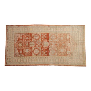 Vintage Distressed Khotan Rug Runner - 4'9" x 9'3" For Sale