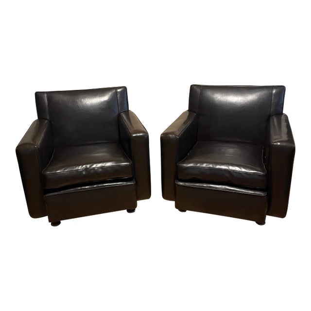 Rare Pair of Vintage Mid-Century Imperial Hotel Tokyo Executive Club Chairs - Provenance Tagged For Sale