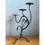 Vintage Floral Metal Candle Holder For Sale - Image 4 of 12