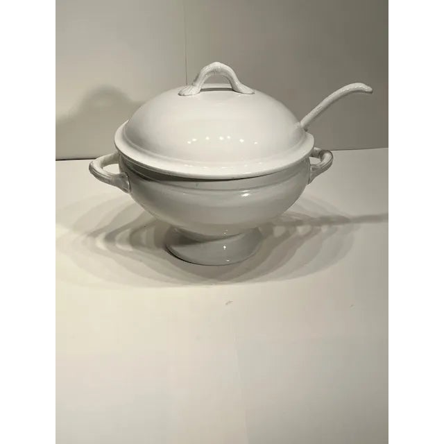 Rustic European Vintage White Belgium Soup Tureen - #350 For Sale - Image 3 of 8