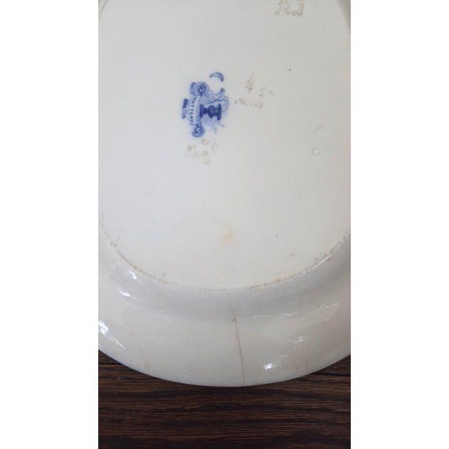 Antique Doulton Burslem Watteau Flow Blue Platter, Circa 1890 For Sale - Image 16 of 18