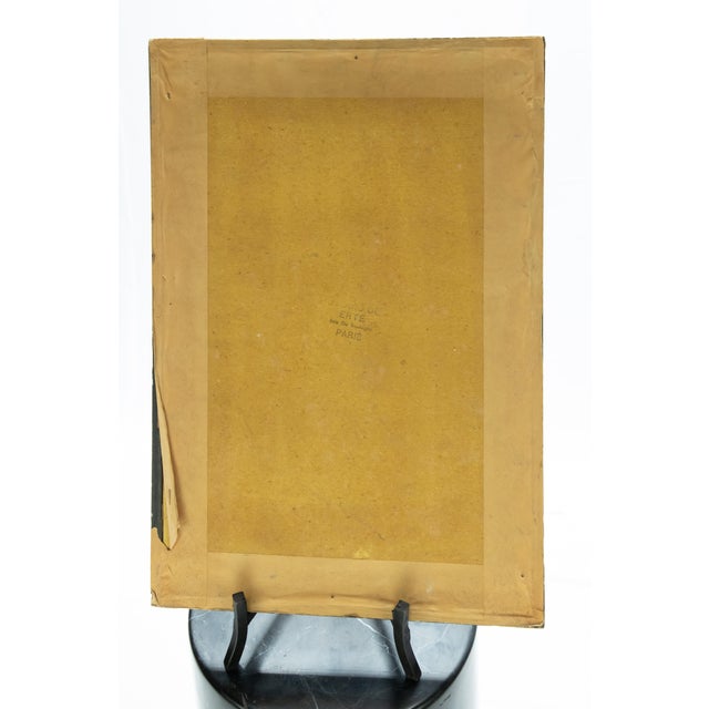 Black Mid 20th Century Erte' Black Gown For Sale - Image 8 of 10