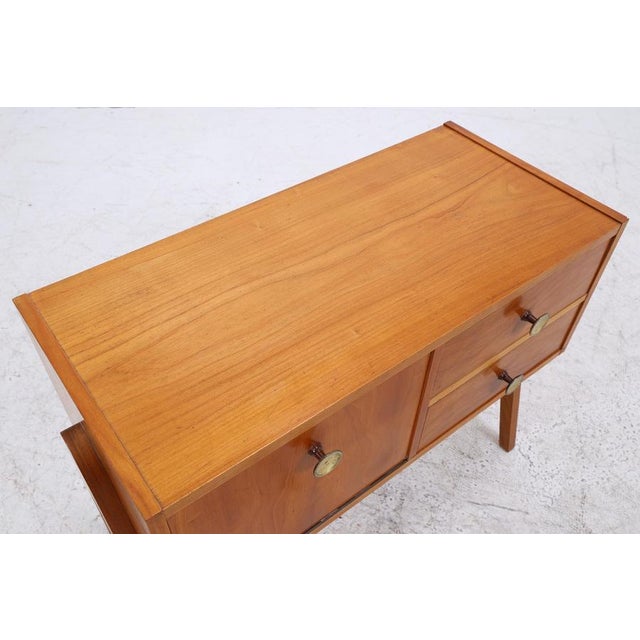 Wood Vintage Teak Bedside Table with Flap and Drawers, 1960s For Sale - Image 7 of 16