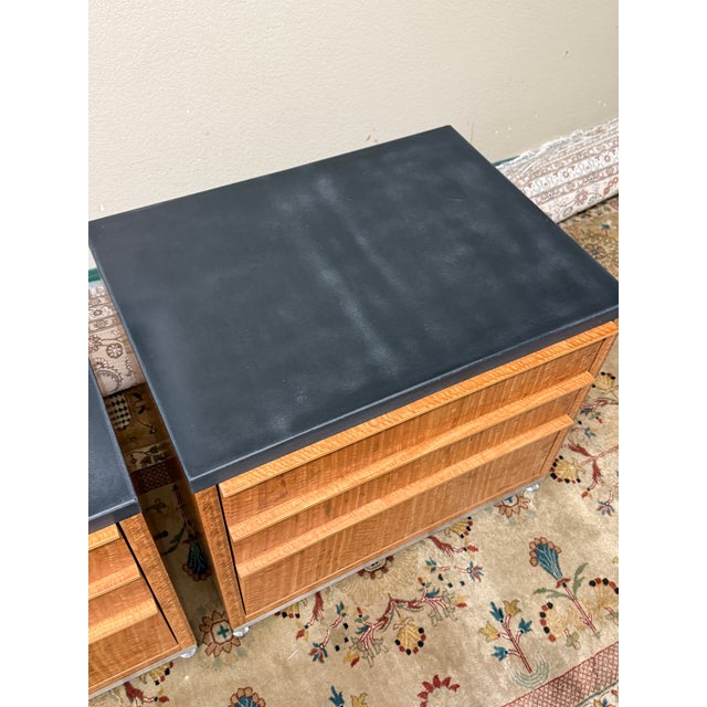 Eucalyptus Wood + Stone Top Nightstands, Pair For Sale In San Francisco - Image 6 of 12