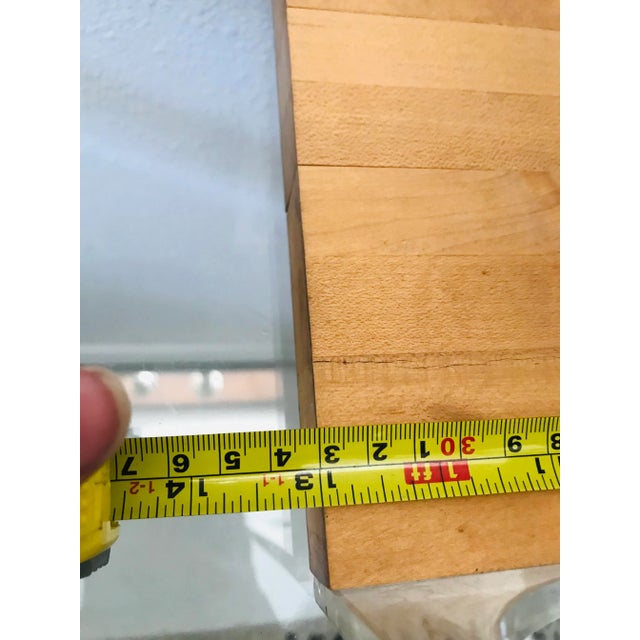 Mid Century Modern Vintage Lucite Acrylic and Butcher Block Wood Wine Rack For Sale - Image 10 of 10