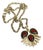 1960s-70s Red Stone / Gold Tone Pendant Necklace For Sale