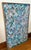 Large 1980s abstract painting in a thin handmade wooden frame. Signed David Compton on reverse and dated Feb. 20, 1988....
