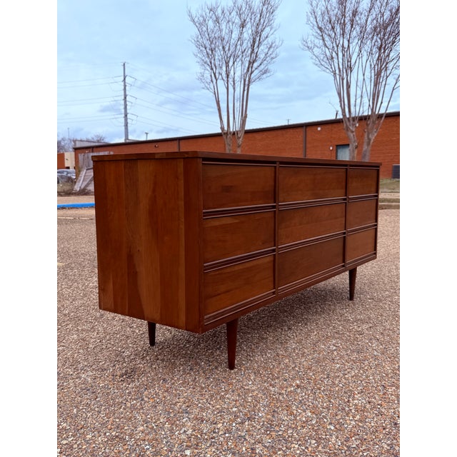 1960s 1960s Mid Century Modern 9 Drawer Dresser For Sale - Image 5 of 6