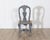 Charcoal Fine Pair of 19th Century Swedish Rococo Chairs in Black Paint For Sale - Image 8 of 9