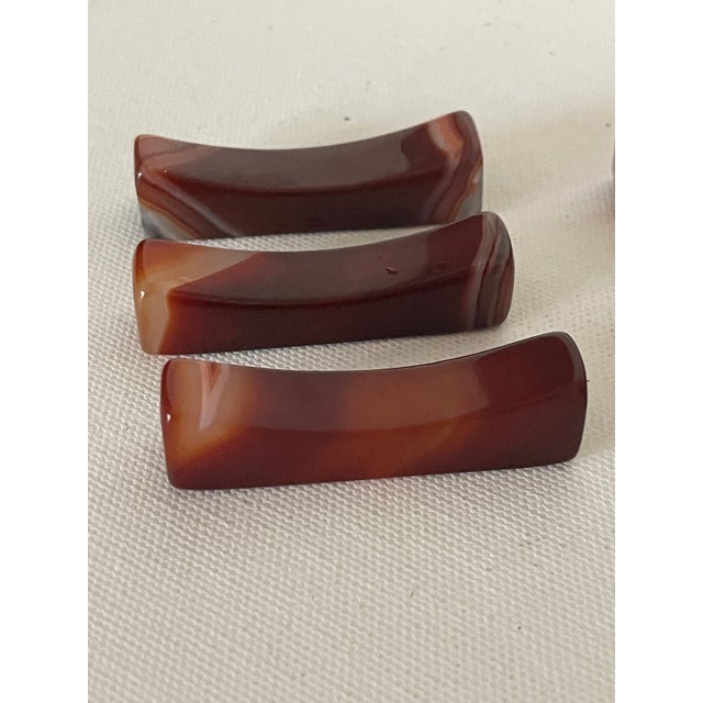 1960s 1960s Agate Stone Knife Fork Holders - Set of 6 For Sale - Image 5 of 5
