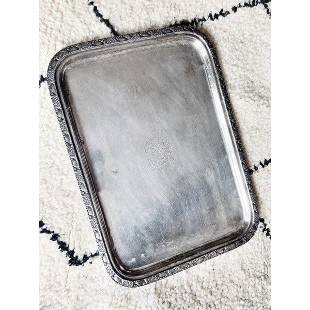 Metal 1967 Silver Serving Tray From the Waldorf-Astoria Hotel For Sale - Image 7 of 7