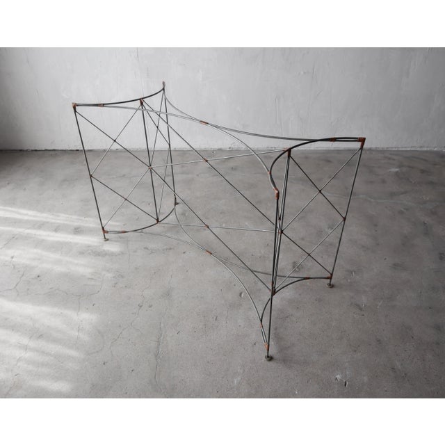 Yuzura Yamakawa Steel Wire and Rattan Dining Set For Sale - Image 10 of 13