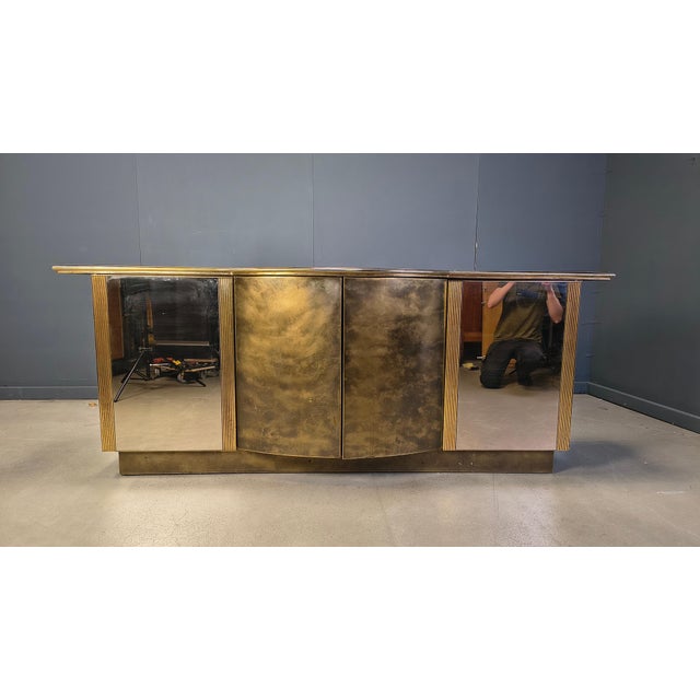 Brass Credenza from Belgochrom, 1980s For Sale - Image 10 of 13