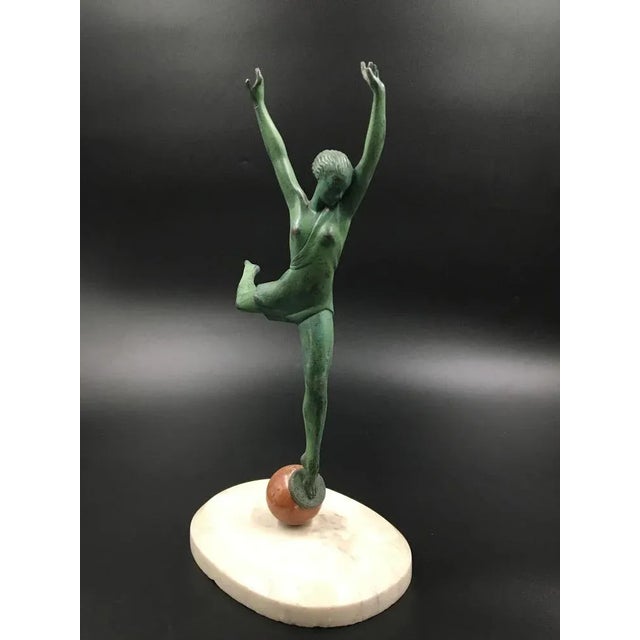 1920s Art Deco Olympia Figurine by Pierre Le Faguays / Fayral for Max Le Verrier, France, 1920s For Sale - Image 5 of 5