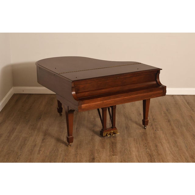 Wood 1929 Steinway & Sons Model M Vintage Walnut Grand Piano With Bench For Sale - Image 7 of 18