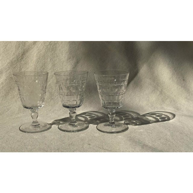 Selection of Fine Crystal French Wine Goblets - Circa 1910 For Sale - Image 4 of 12