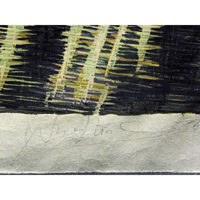 Gordon Mortensen "Big Sur" Signed Fine Art Woodcut River #129/130 Submit Offer For Sale In Denver - Image 6 of 6