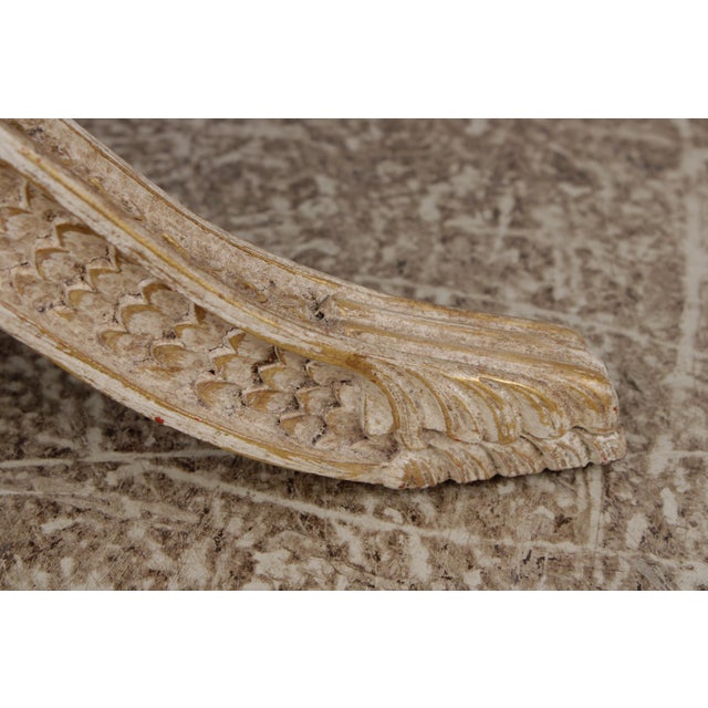 William Switzer Georgian Style Carved X Form Bench Stool For Sale - Image 12 of 14