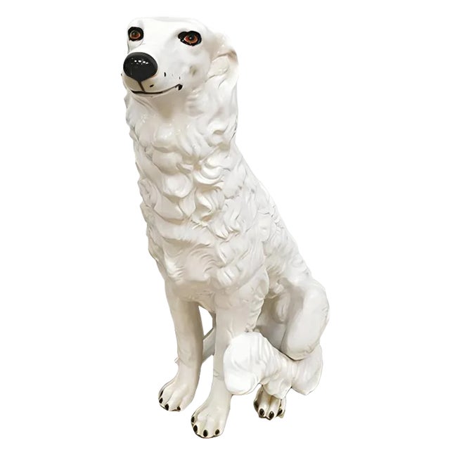 Vintage Italian Ceramic Dog Figure For Sale