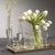 Flo 2-Piece Set Optic Glass Vases, 10" For Sale - Image 4 of 6