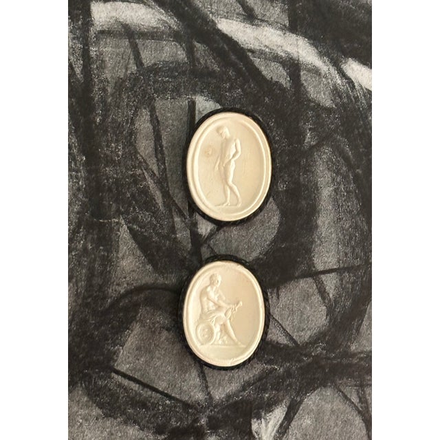 Antique Grand Tour Plaster Intaglios by Giovanni Liberotti - A Pair For Sale In Little Rock - Image 6 of 12