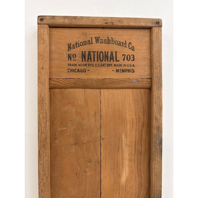 Vintage 1930s–40s Zinc King Lingerie Washboard No. 703 Wood & Zinc Americana For Sale In Orlando - Image 6 of 13