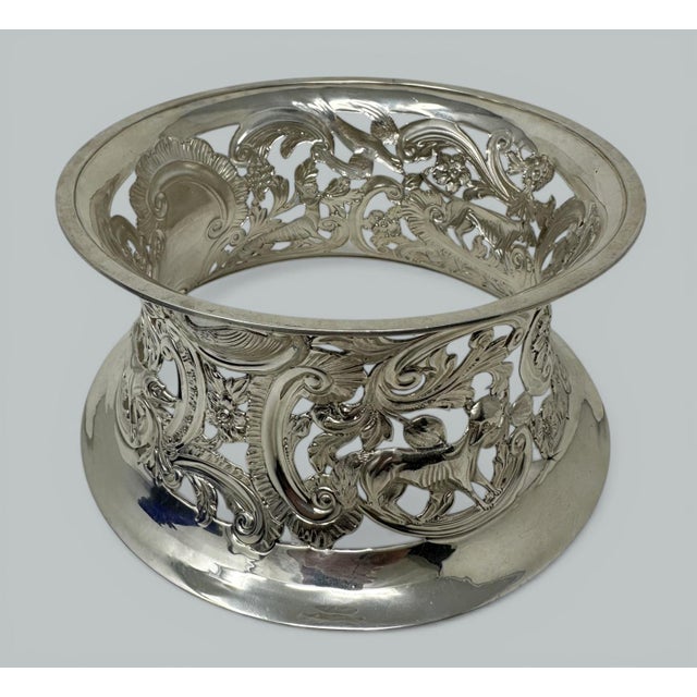 Antique Irish Style Sterling Silver Dish Ring Centerpiece Ireland 1923 12.10ozs For Sale - Image 6 of 8