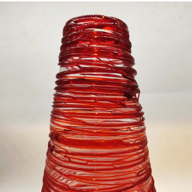 Glass Mid-Century Handmade Murano Glass Vase by Sergio Costantini, Italy, 1970s For Sale - Image 7 of 12