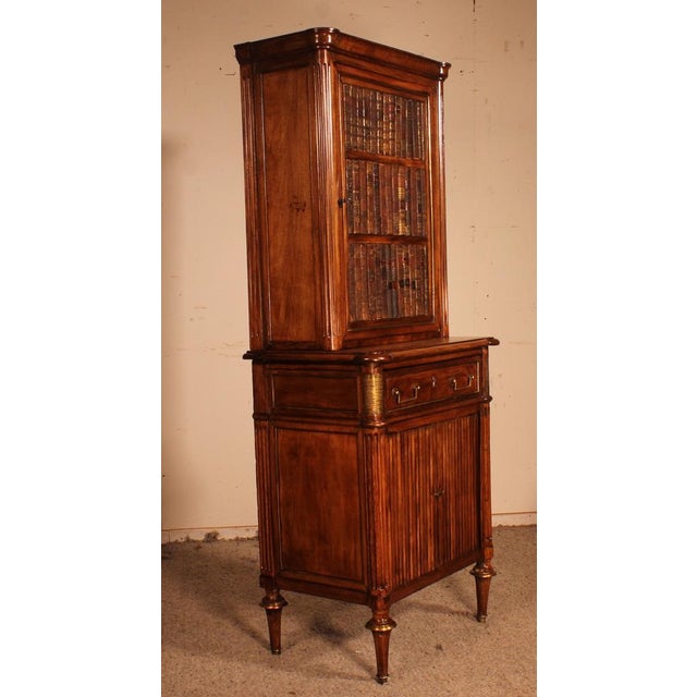 Brown Louis XVI Library Cabinet, 18th Century For Sale - Image 8 of 16