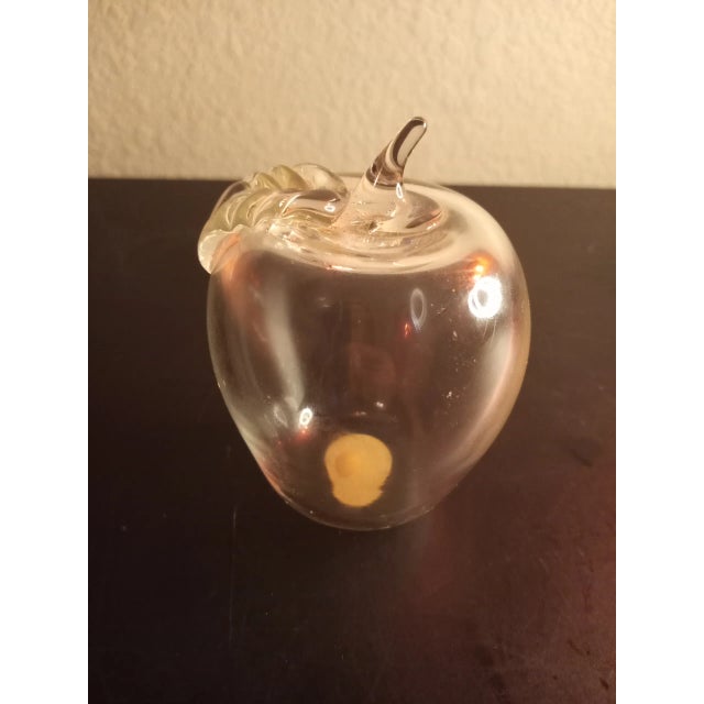 1980s Princess House Crystal Apple Figurine Paperweight For Sale In Dallas - Image 6 of 8