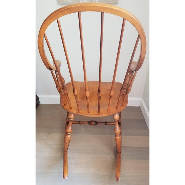 1980s Vintage Ethan Allen Heirloom Maple Rocking Chair For Sale In West Palm - Image 6 of 9