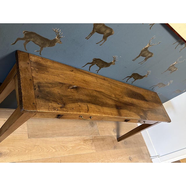 Antique Console Table in Walnut, 1800s For Sale - Image 4 of 10